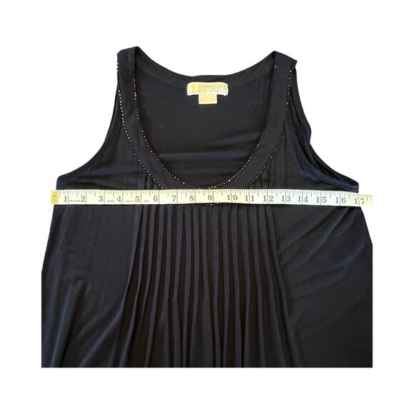 Michael | Michael Kors | Black Rayon / Spandex | Beaded | Tank Top | Size M - Picture 3 of 8